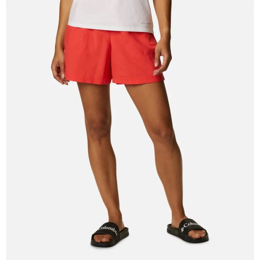 Columbia Sale Women's Sandy River Shorts Red Hibiscus
