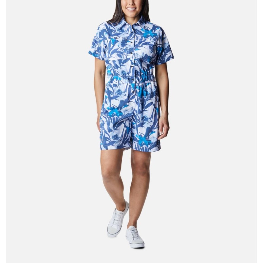 Columbia Sale Women's Silver Ridge Utility Romper White/Floriculture