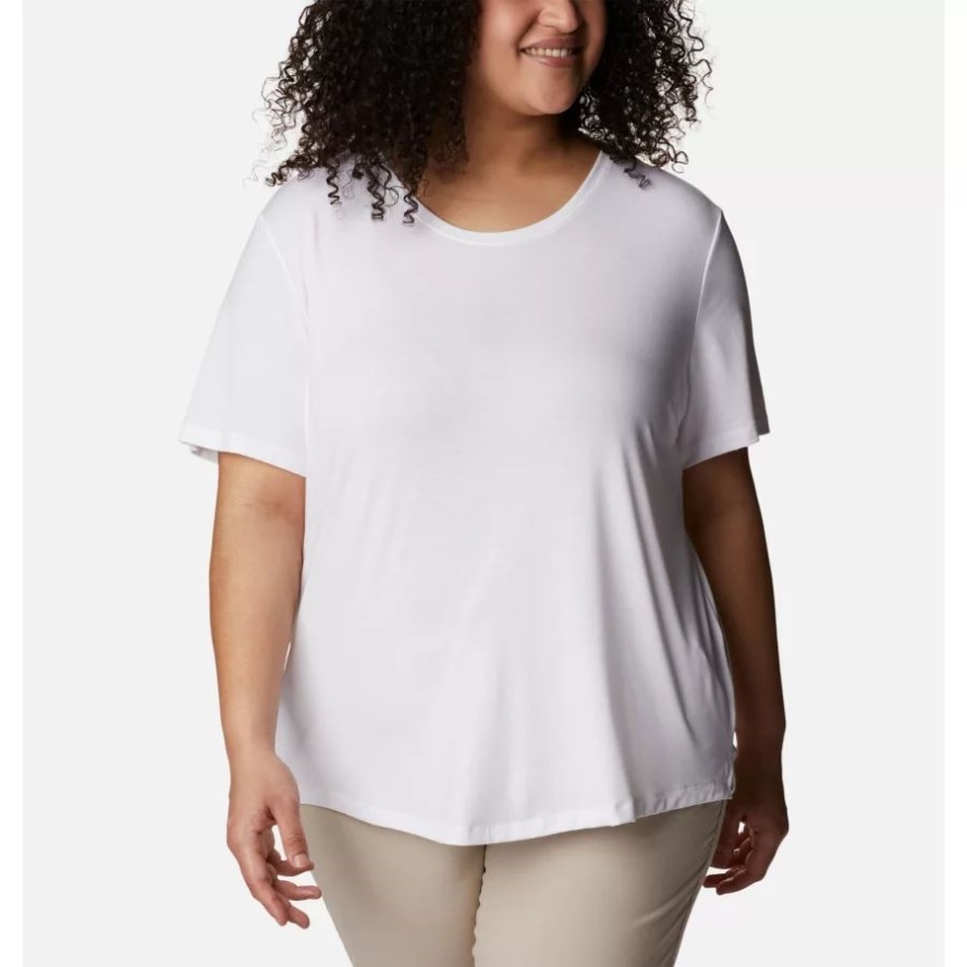 Columbia Sale Women's Slack Water Knit T-Shirt II Plus Size White