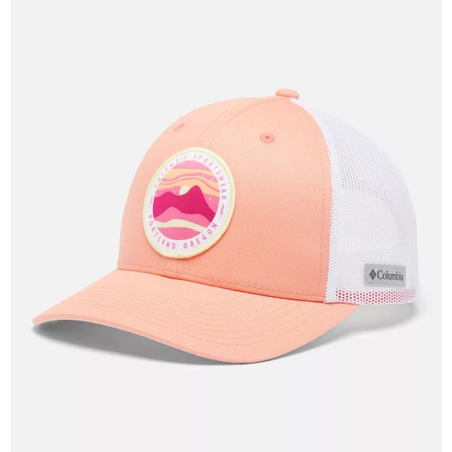 Columbia Sale Women's Snapback Hat Columbia Sale Summer Peach/White/Night Sky Patch