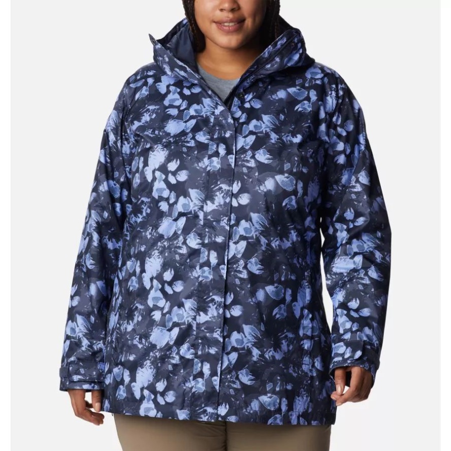Columbia Sale Women's Splash A Little II Jacket Plus Size Nocturnal Solarized Tonal