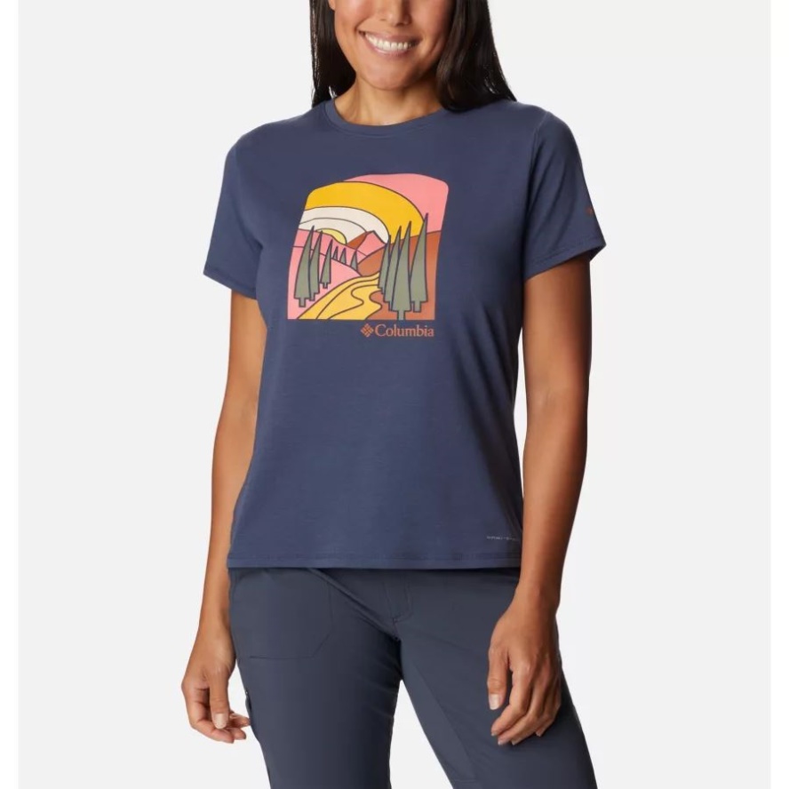 Columbia Sale Women's Sun Trek Graphic T-Shirt II Nocturnal/Suntrek Hills