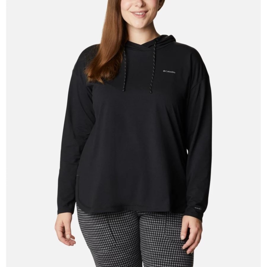 Columbia Sale Women's Sun Trek Hooded Pullover Plus Size Black