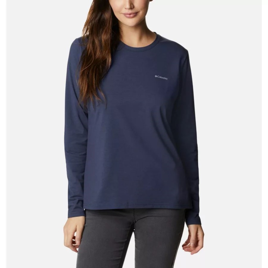 Columbia Sale Women's Sun Trek Long Sleeve T-Shirt Nocturnal