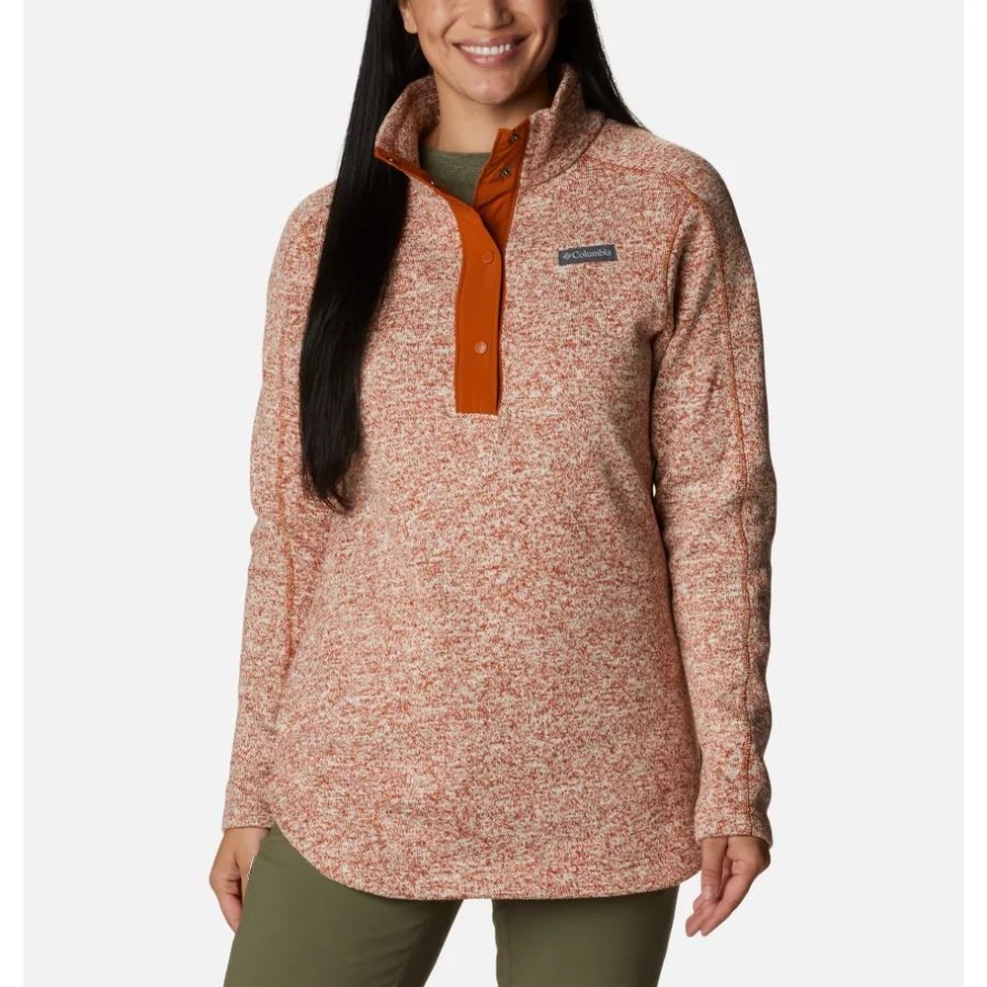 Columbia Sale Women's Sweater Weather Fleece Tunic Warm Copper Heather