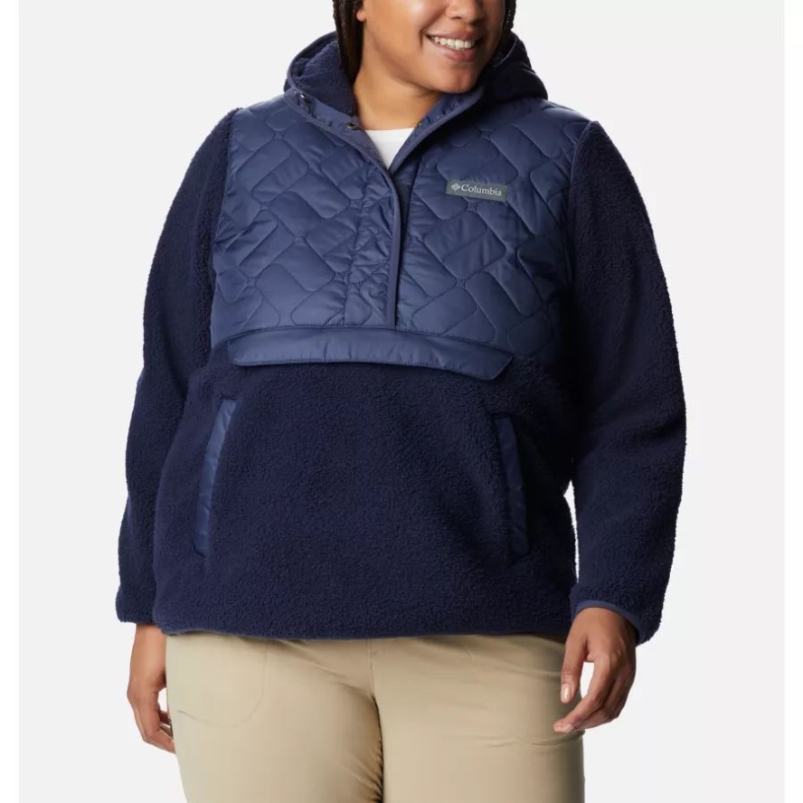 Columbia Sale Women's Sweet View Hooded Fleece Pullover Plus Size Nocturnal/Dark Nocturnal