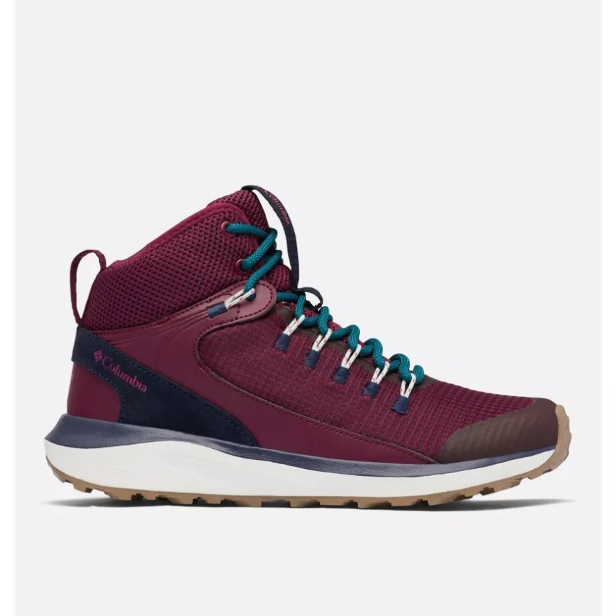 Columbia Sale Women's Trailstorm Mid Waterproof Shoe Wide Marionberry/Deep Water