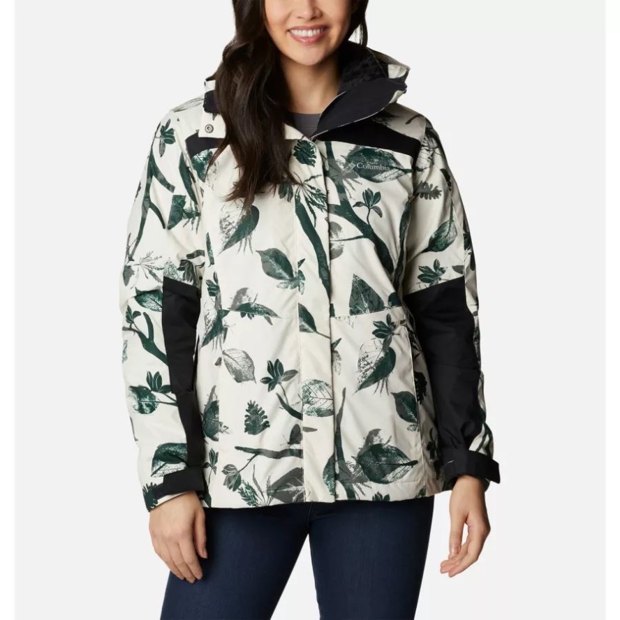 Columbia Sale Women's Tunnel Falls Interchange Jacket Chalk Topiary Print/Black