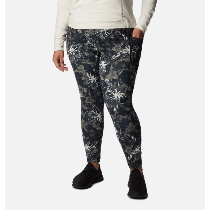 Columbia Sale Women's Weekend Adventure 7/8 Legging Plus Size Black Aurelian Print