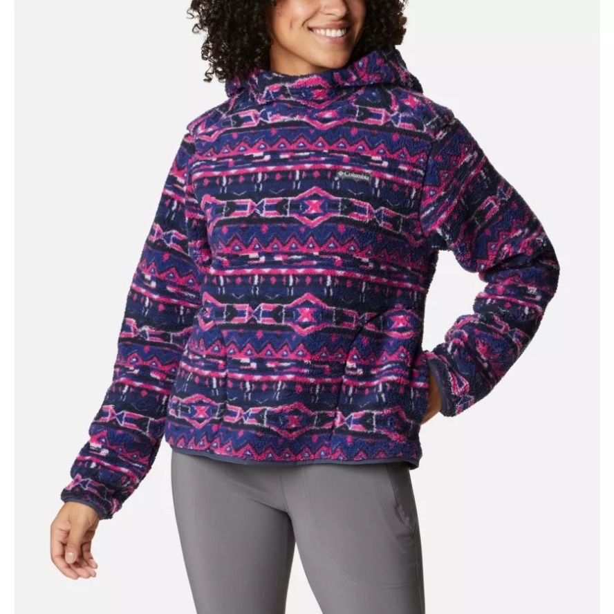 Columbia Sale Women's West Bend Hoodie Dark Sapphire 80s Stripe Print