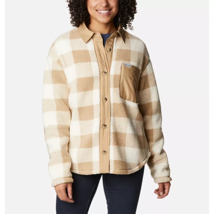 Columbia Sale Women's West Bend Shirt Jacket Beach Check Print