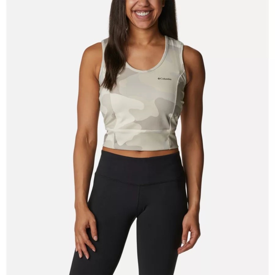 Columbia Sale Women's Windgates II Technical Cropped Top Chalk Mod Camo