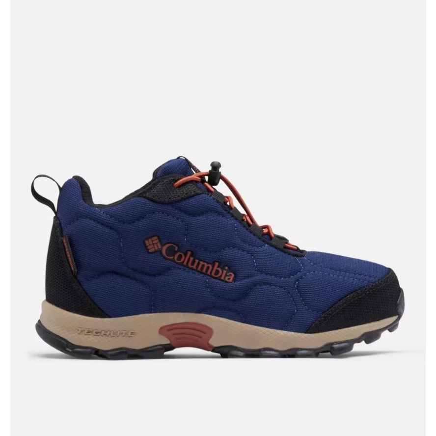 Columbia Sale Youth Firecamp Mid 2 Waterproof Shoe Blue Shadow/Rusty