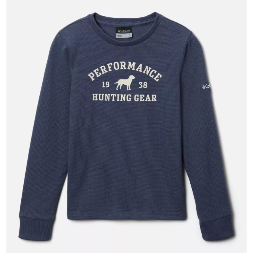 Columbia Sale Zinc/Chalk Boys' PHG Roughtail University Waffle Long Sleeve Shirt