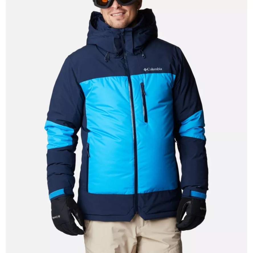 Compass Blue/Collegiate Navy Men's Wild Card II Down Jacket Columbia Sale