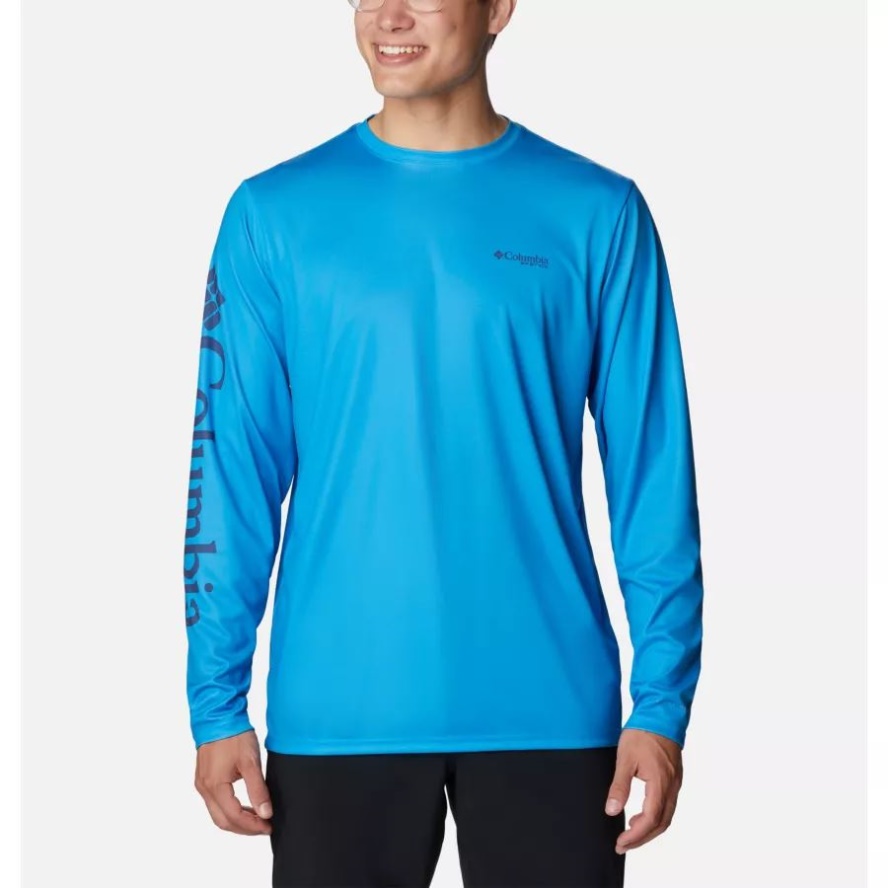 Compass Blue/Marlin Columbia Sale Men's PFG Terminal Tackle Carey Chen Long Sleeve Shirt