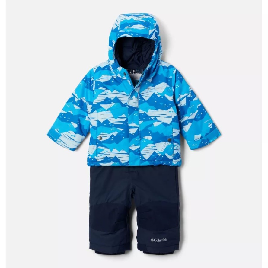 Compass Blue Scrapscape Tonal Infant Buga Jacket & Bib Set Columbia Sale