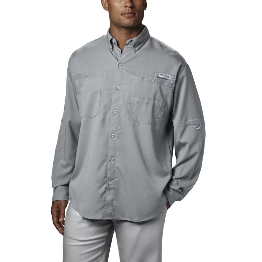 Cool Grey Columbia Sale Men's PFG Tamiami II Long Sleeve Shirt Tall