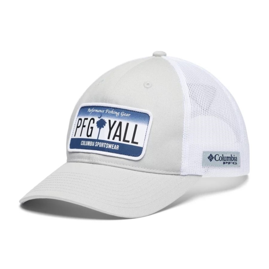Cool Grey/South Carolina License Plate Columbia Sale PFG Trucker Patch Snapback