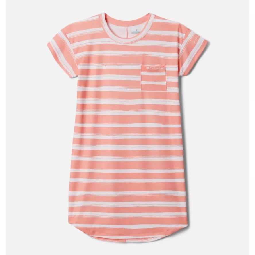 Coral Reef Brush Stripe Columbia Sale Girls' Parker Ridge Dress