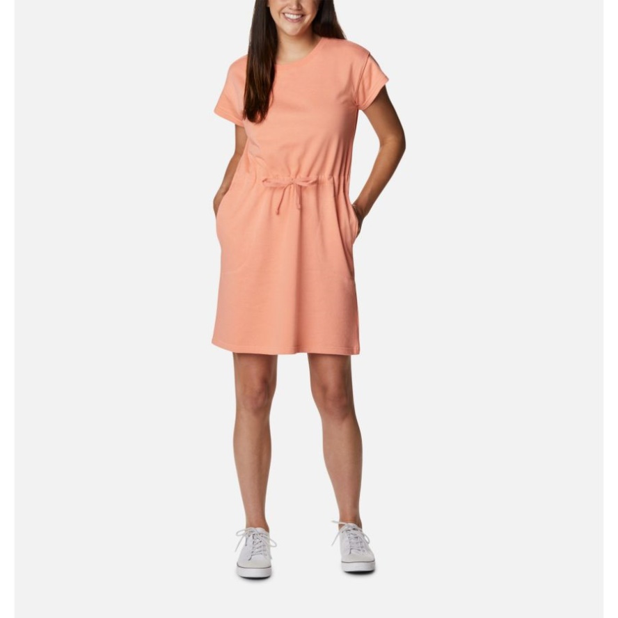 Coral Reef Heather Columbia Sale Women's Columbia Sale Trek French Terry Dress
