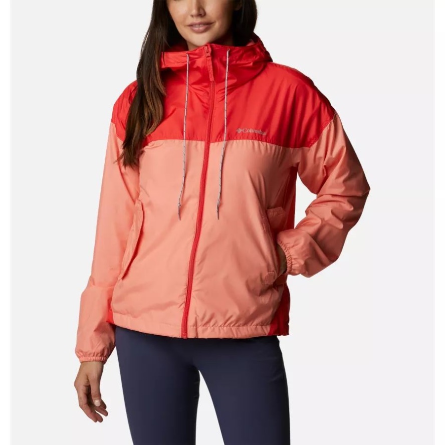 Coral Reef/Hibiscus Women's Flash Challenger Fleece Lined Windbreaker Jacket Columbia Sale