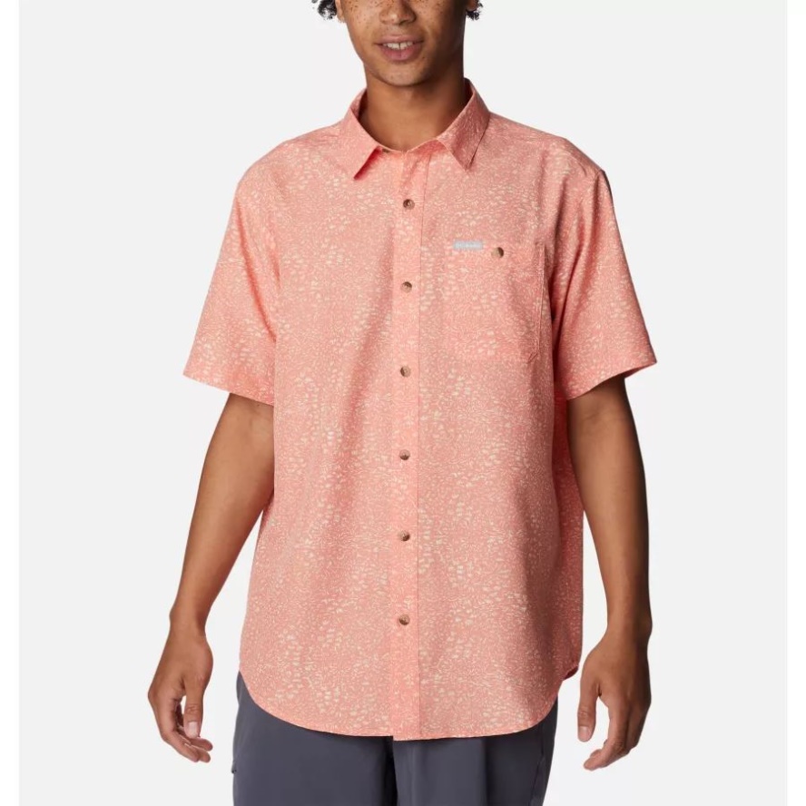 Coral Reef Tiny Jungles Men's Captree Island Short Sleeve Shirt Columbia Sale