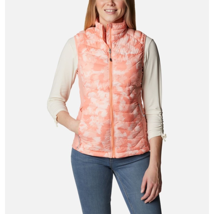 Coral Reef Typhoon Blooms/Coral Reef Women's Powder Pass Vest Columbia Sale