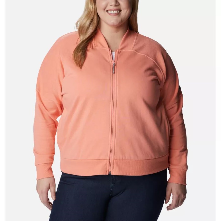 Coral Reef Women's Columbia Sale Lodge French Terry Full Zip Jacket Plus Size Columbia Sale