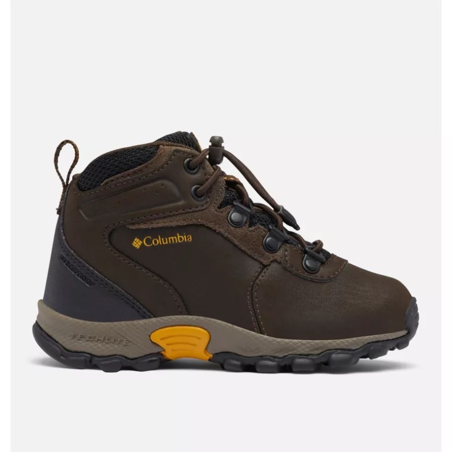 Cordovan/Golden Yellow Columbia Sale Little Kids' Newton Ridge Waterproof Hiking Boot