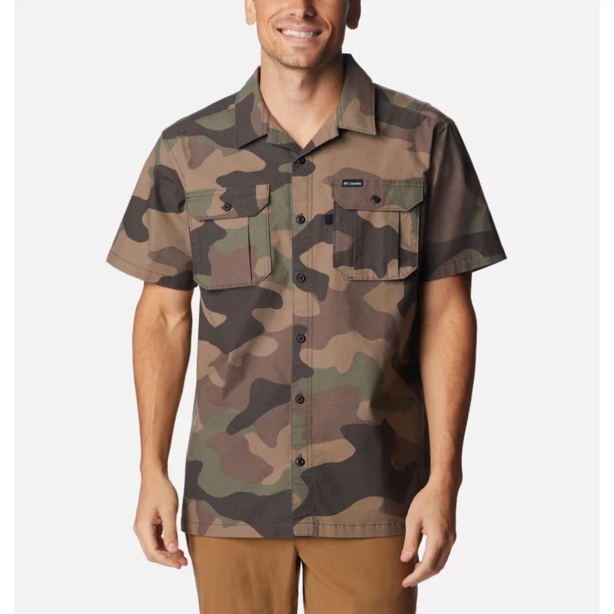 Cypress Mod Camo Columbia Sale Men's Wallowa Novelty Short Sleeve Shirt