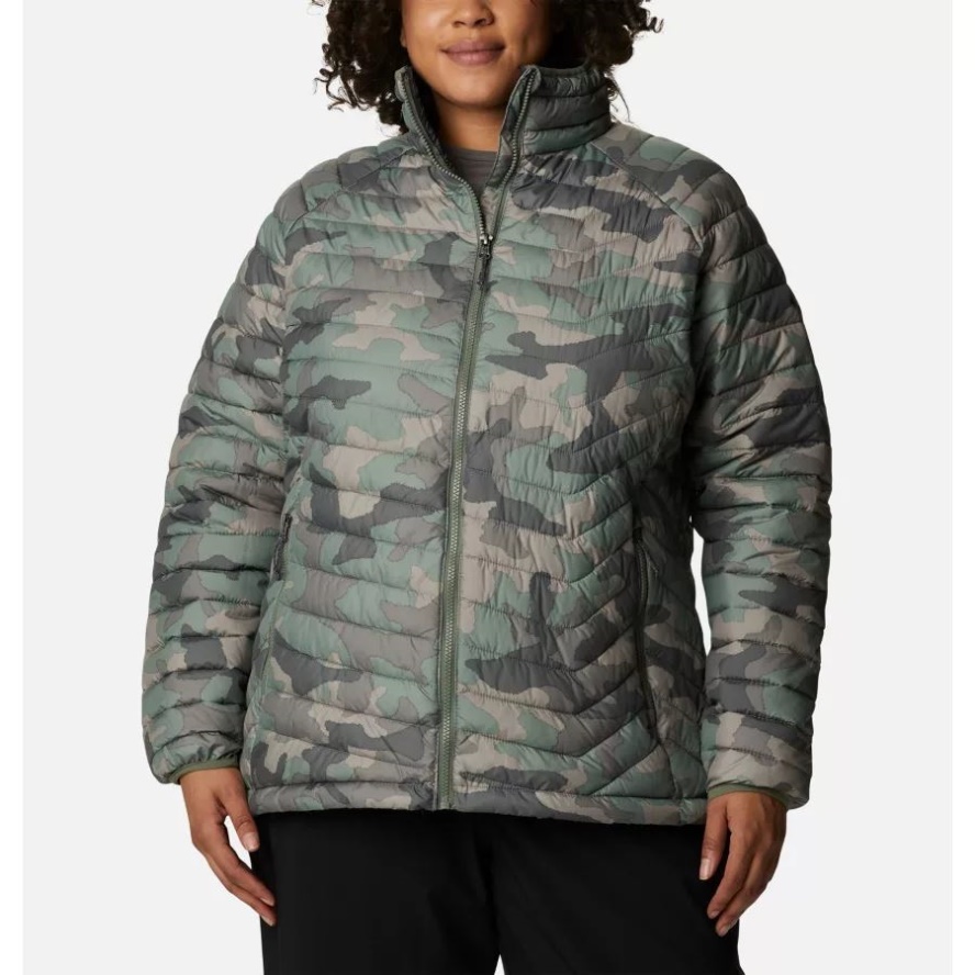 Cypress Trad Camo Print Women's Powder Lite Jacket Plus Size Columbia Sale