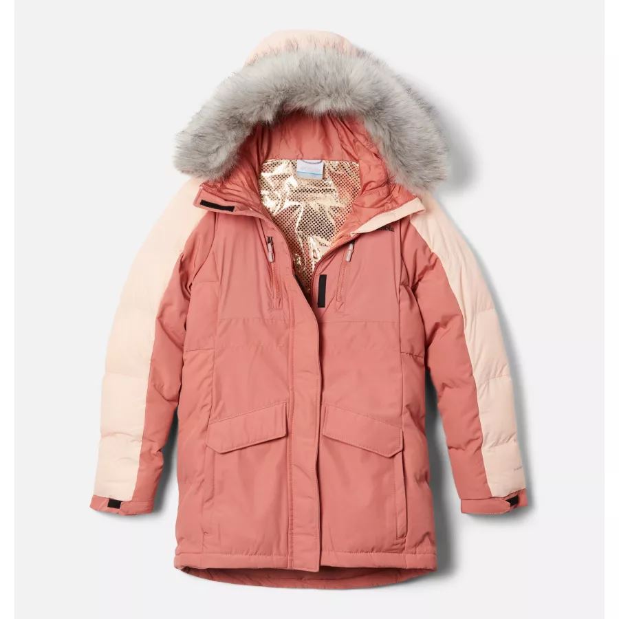 Dark Coral/Peach Blossom Columbia Sale Girl's Marquam Peak Fusion II Parka