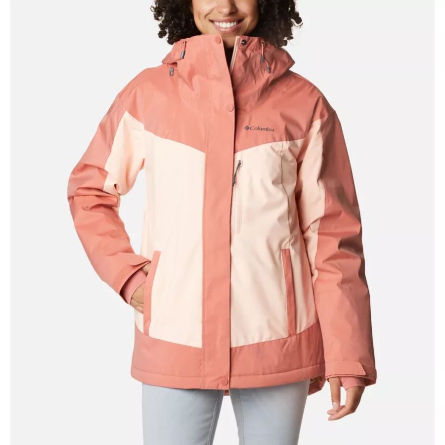 Dark Coral Sheen/Peach Blossom Columbia Sale Women's Point Park Insulated Jacket
