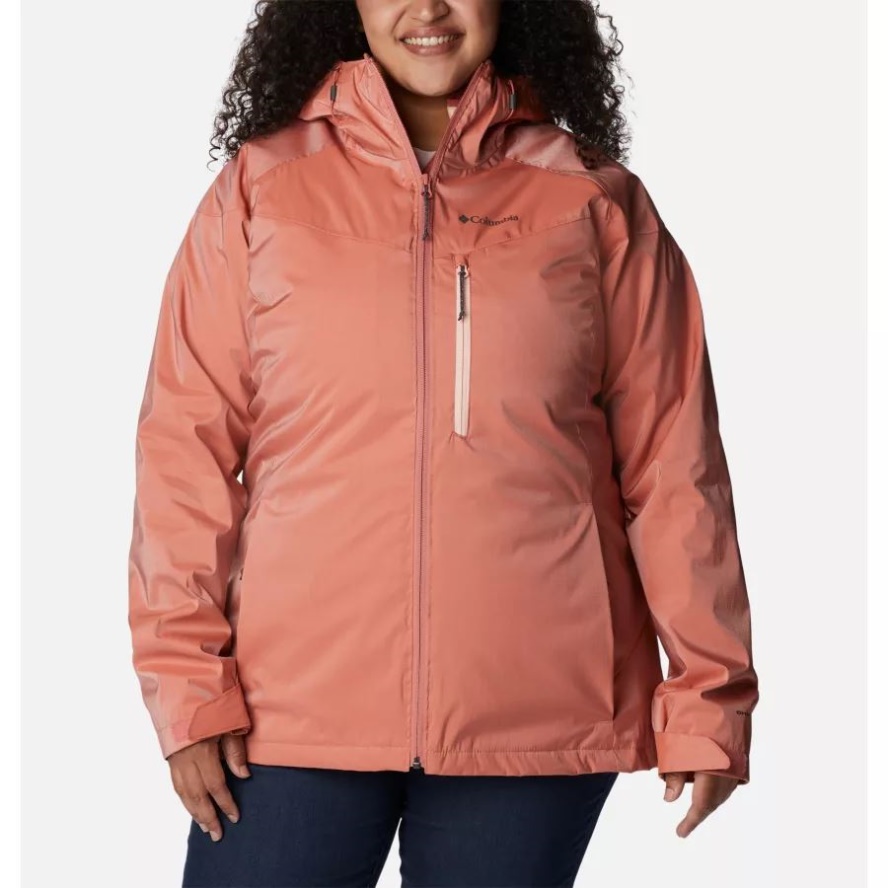 Dark Coral Sheen Women's Oak Ridge Interchange Jacket Plus Size Columbia Sale