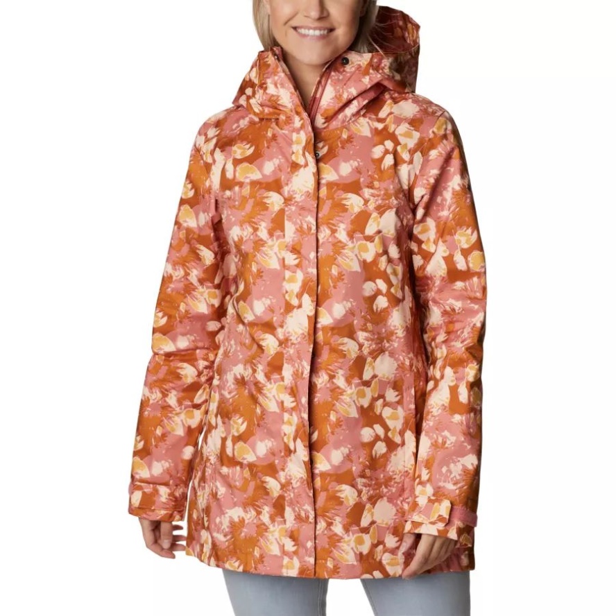 Dark Coral Solarized Tonal Women's Splash A Little II Jacket Columbia Sale