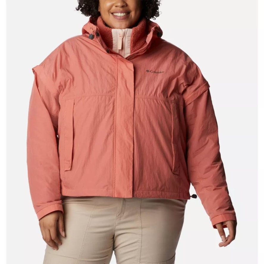 Dark Coral Women's Laurelwoods Interchange Jacket Plus Size Columbia Sale