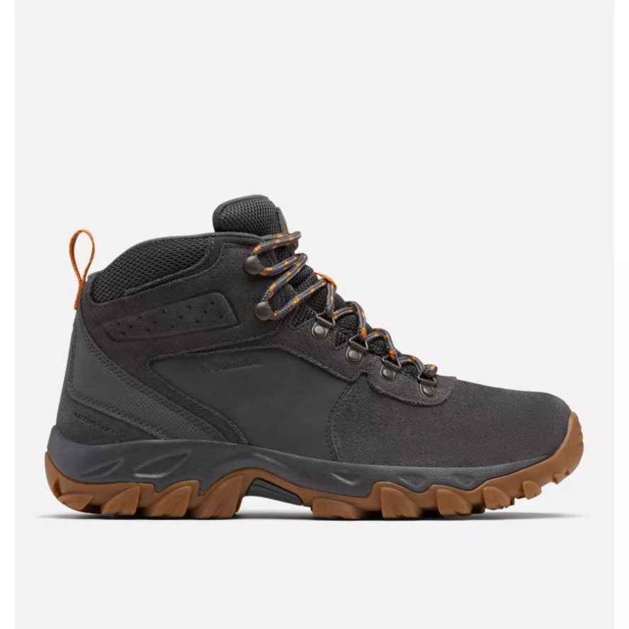 Dark Grey/Gold Amber Men's Newton Ridge Plus II Suede Waterproof Hiking Boot Columbia Sale