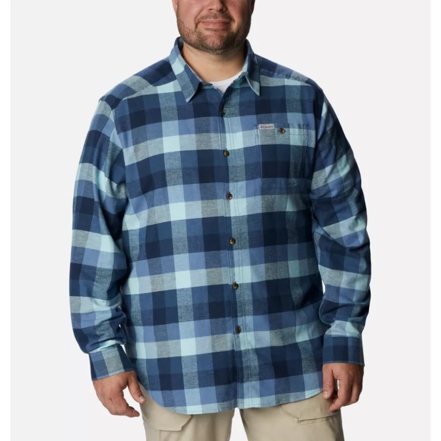 Dark Mountain Buffalo Check Columbia Sale Men's Cornell Woods Flannel Long Sleeve Shirt Big