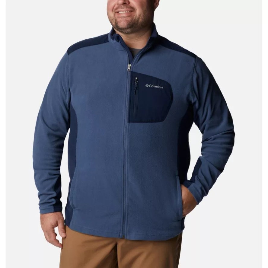 Dark Mountain/Collegiate Navy Columbia Sale Men's Klamath Range Fleece Jacket Extended Size