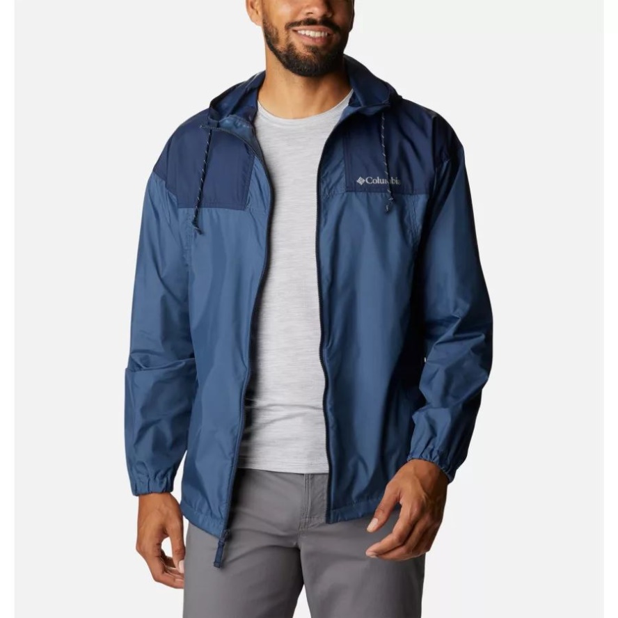 Dark Mountain/Collegiate Navy Men's Flash Challenger Windbreaker Jacket Columbia Sale
