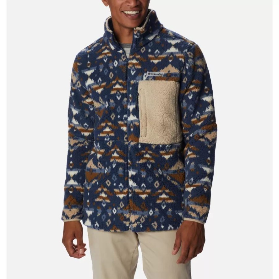 Dark Mountain Rocky Mountain Print Columbia Sale Men's Mountainside Printed Fleece Jacket