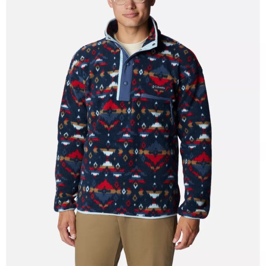 Dark Mountain Rocky Mountain Print Men's Helvetia Half Snap Fleece Columbia Sale