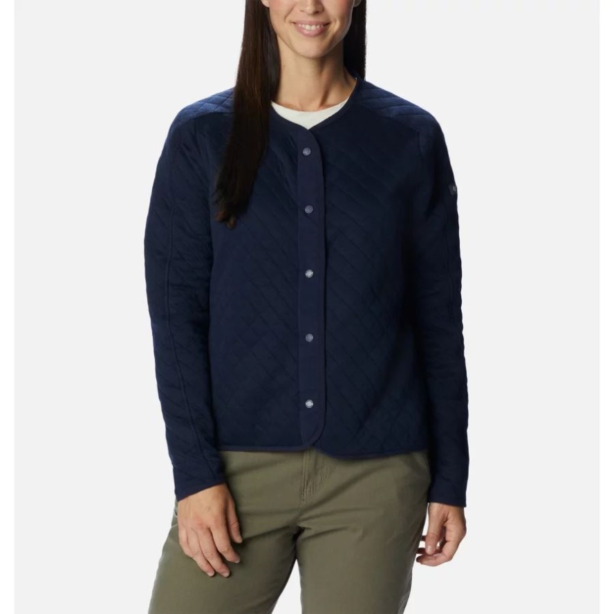 Dark Nocturnal Columbia Sale Women's Columbia Sale Lodge Quilted Cardigan