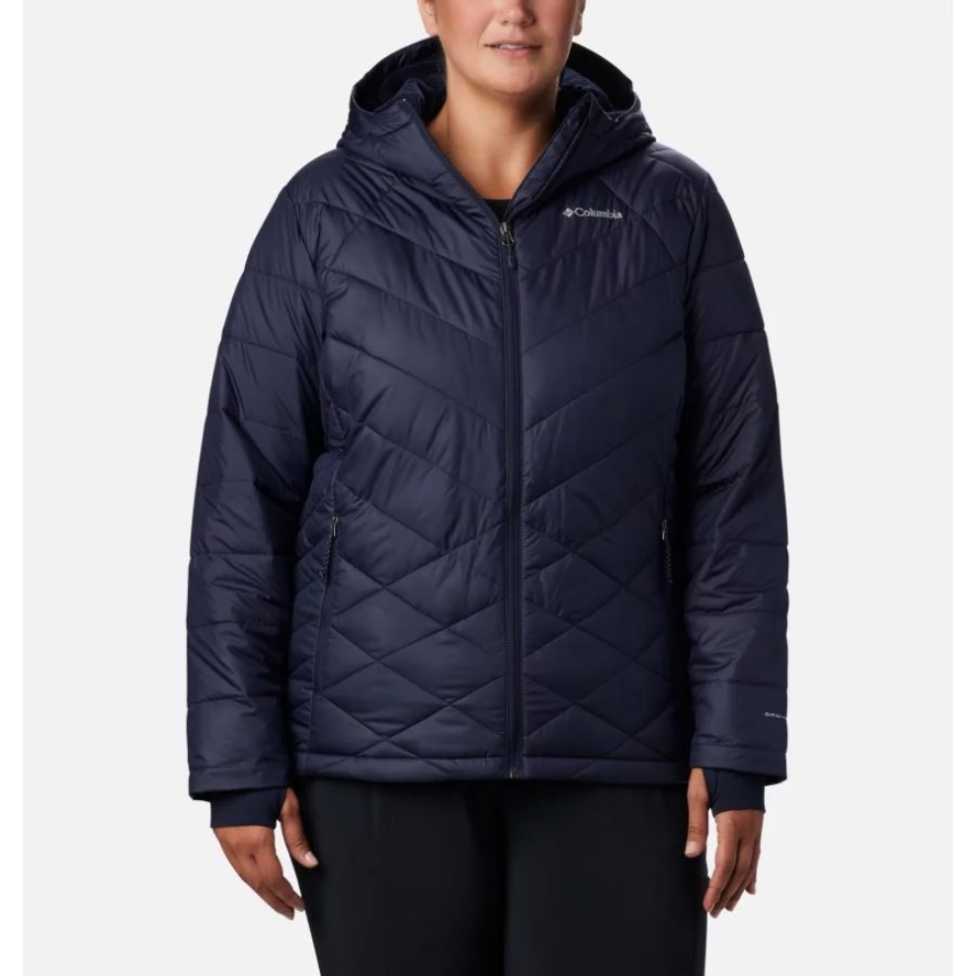 Dark Nocturnal Columbia Sale Women's Heavenly Hooded Jacket Plus Size
