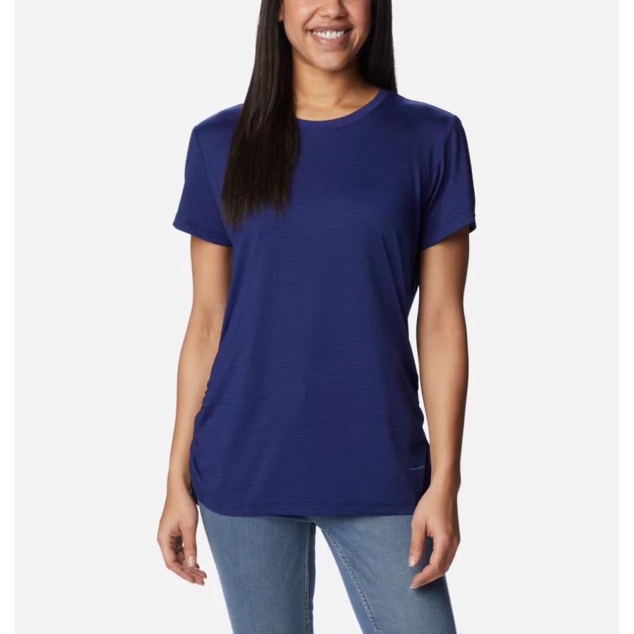 Dark Sapphire Columbia Sale Women's Leslie Falls Short Sleeve Shirt