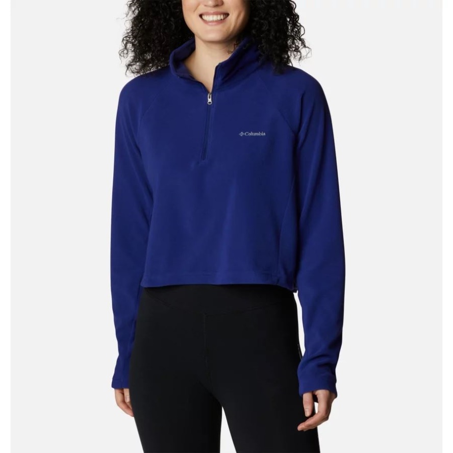 Dark Sapphire Women's Glacial Cropped Fleece Pullover II Columbia Sale