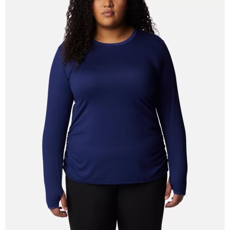 Dark Sapphire Women's Leslie Falls Long Sleeve Shirt Plus Size Columbia Sale