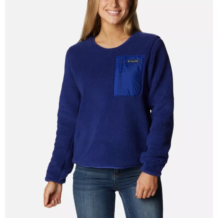 Dark Sapphire Women's West Bend Sherpa Crewneck Pullover Columbia Sale