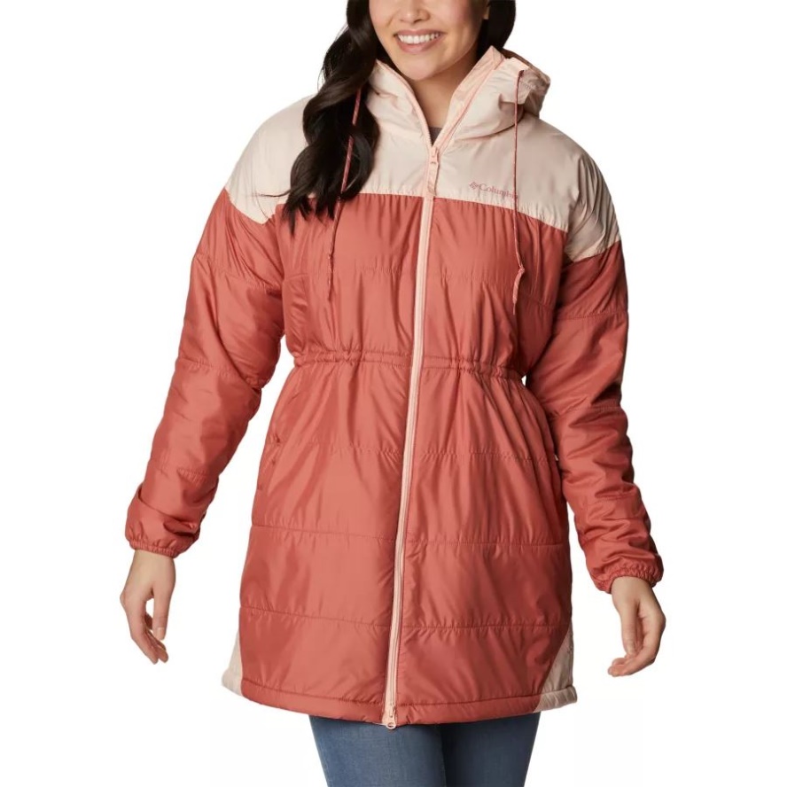 Dark coral/Peach Blossom Women's Flash Challenger Sherpa Long Jacket Columbia Sale